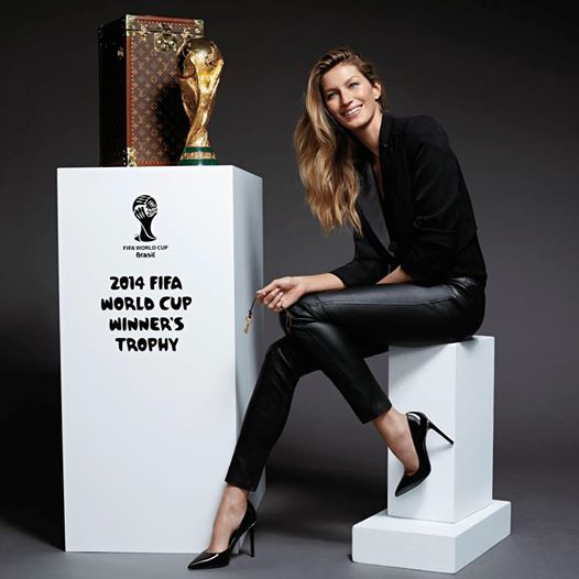 Fifa world cup trophy 2014 in Brazil with gisele