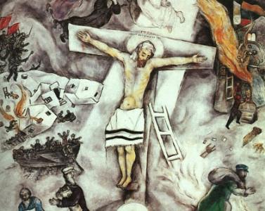 marc chagall white christ papa francesco