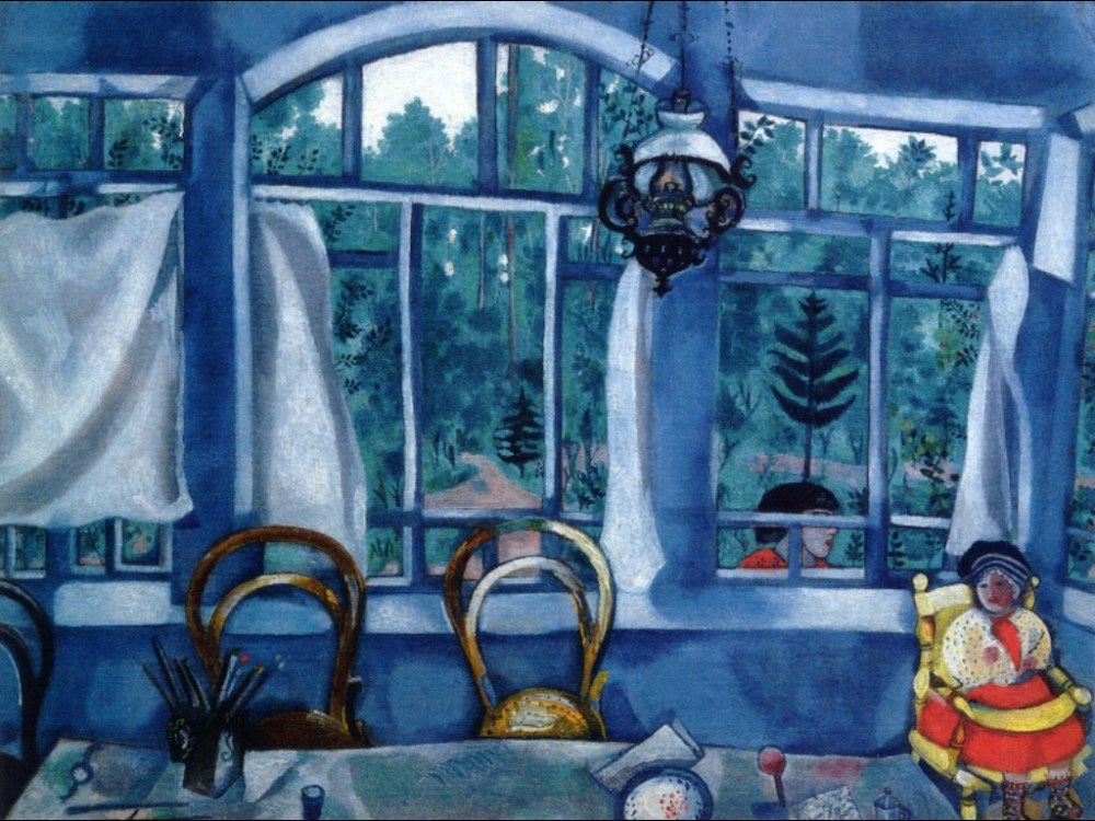 window-over-a-garden-marc chagall- painting