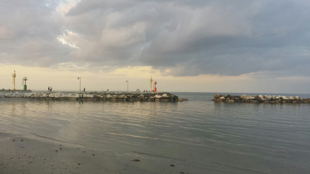 Sunset on the beach in Cesenatico Italy.jpg image