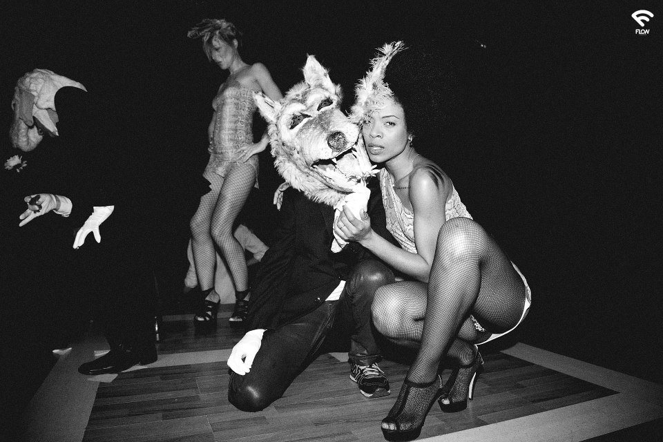 flow dancers performrs by ann qzzolin wolf and sheep costumes