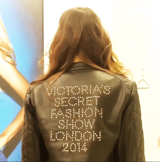 Victoria Secret Fashion Show 2014 in London Leather Jacket