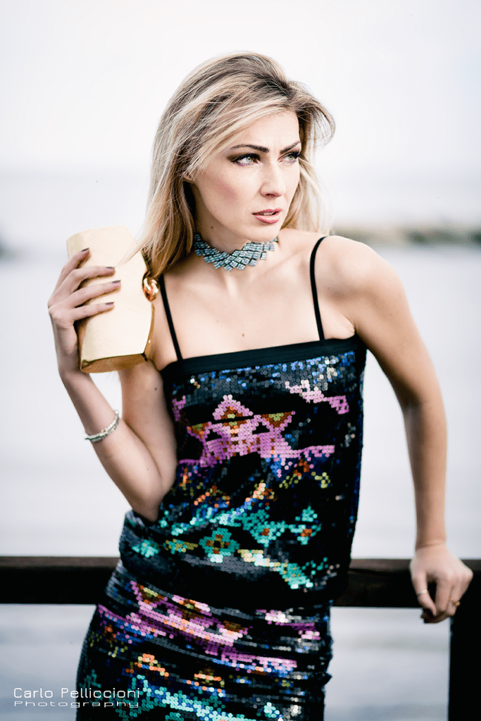 sequence sparkling top and skirt mermaid new year look