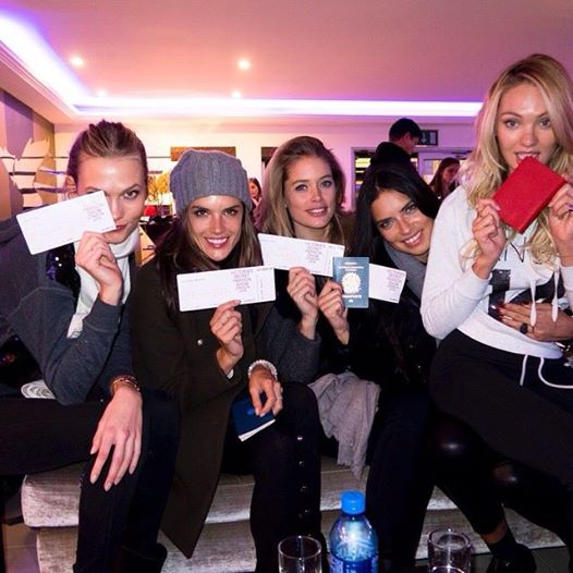 vs secret models with passpors flying to london